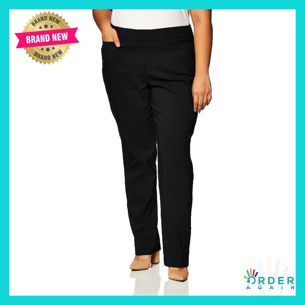 Super Stretch Pull On Career Pants Slimming Panel Elegant Minimal Chic
